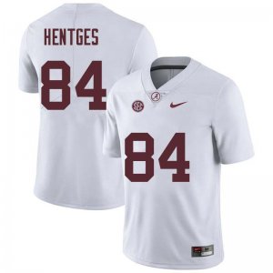 NCAA Men's Alabama Crimson Tide #84 Hale Hentges Stitched College Nike Authentic White Football Jersey MP17L05CQ